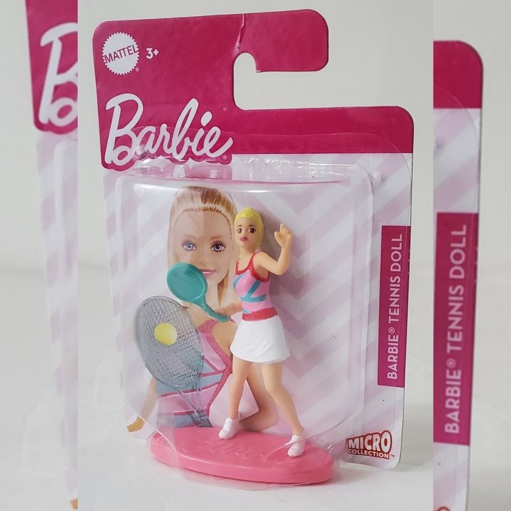 MATELL BARBIE SPORT DOLL TENIS PLAYER MICRO COLLECTION FIGURINES CAKE TOPPER